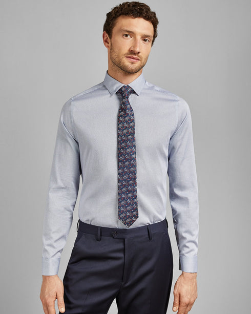 MACARON-Shirts-Throw Stylish Shapes In The Delectable Macaron Shirt. Designed With A Subtle Geo Print, This Cotton Top Looks Great With Smart Trousers, Or More Casual Chinos.- Ted Baker Romania